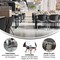 Flash Furniture HERCULES Series 5 Pack 880 lb. Capacity Gray Plastic Stack Chair with Titanium Gray Powder Coated Frame 5-RUT-F01A-GY-GG - alternate 4